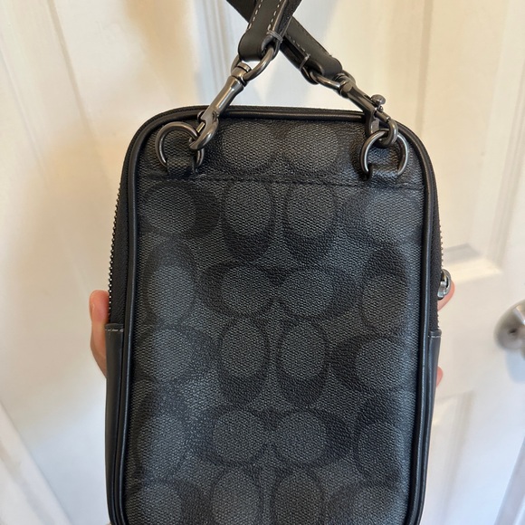 Black Leather Crossbody Bag - Picture 2 of 4